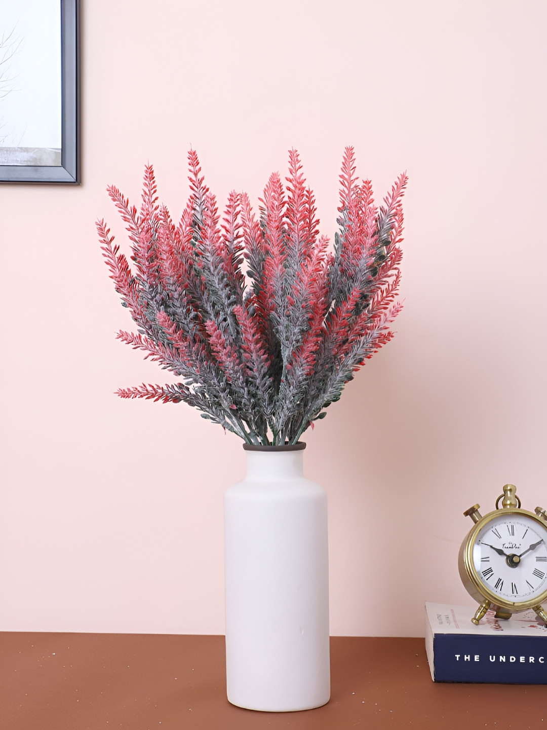 Home Bloom Pink & Grey 3 Pieces Lavender Artificial Plants
