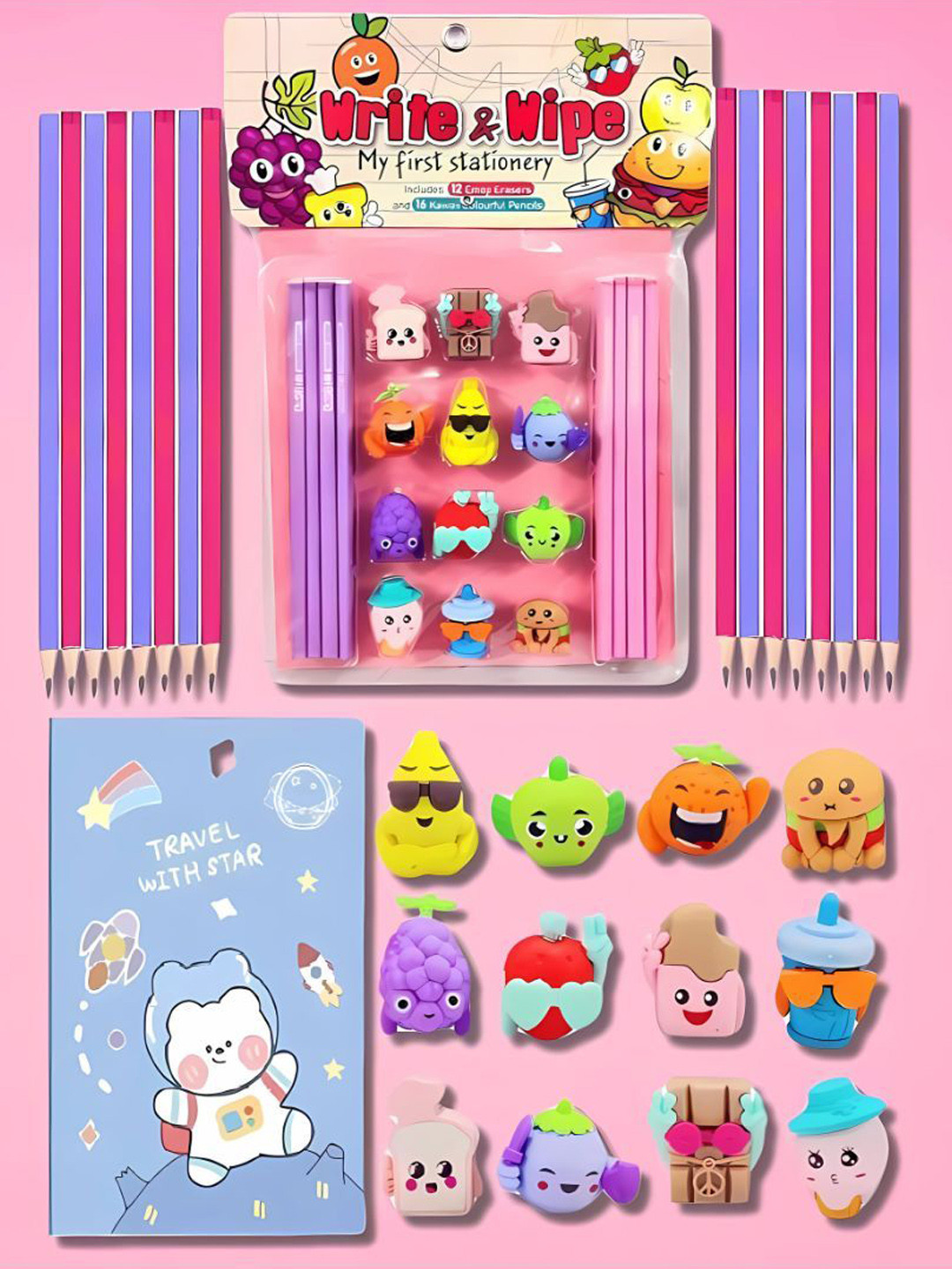 YK Kids Pencils Stationery Kit