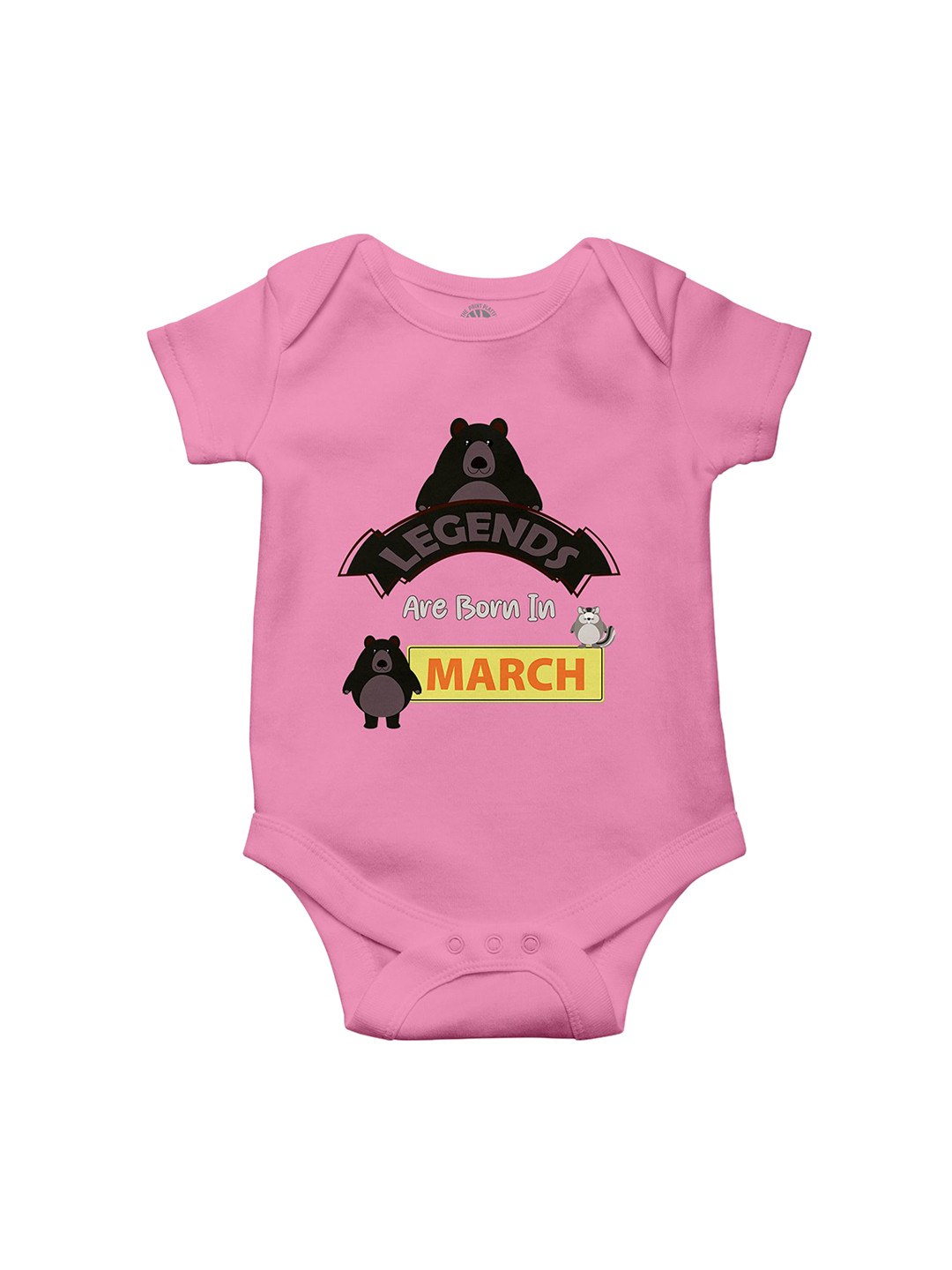 THE PRINT PLATTER Infants Kids Legends In March Printed Cotton Envelope Neck Bodysuit