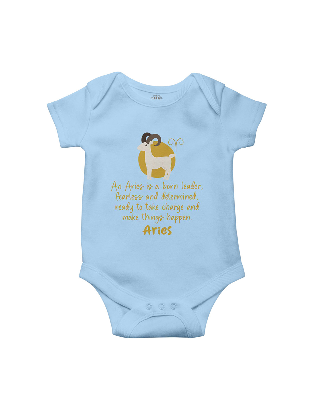 THE PRINT PLATTER Kids Aries Printed Ultra bio wash with Envelope Neck Cotton Bodysuit