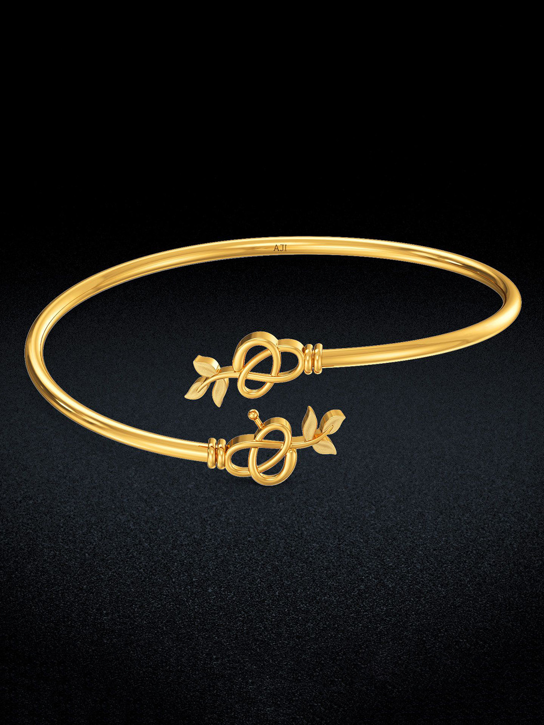 Joyalukkas 22KT Petal Embrace Gold Bangle 9.688 gms
