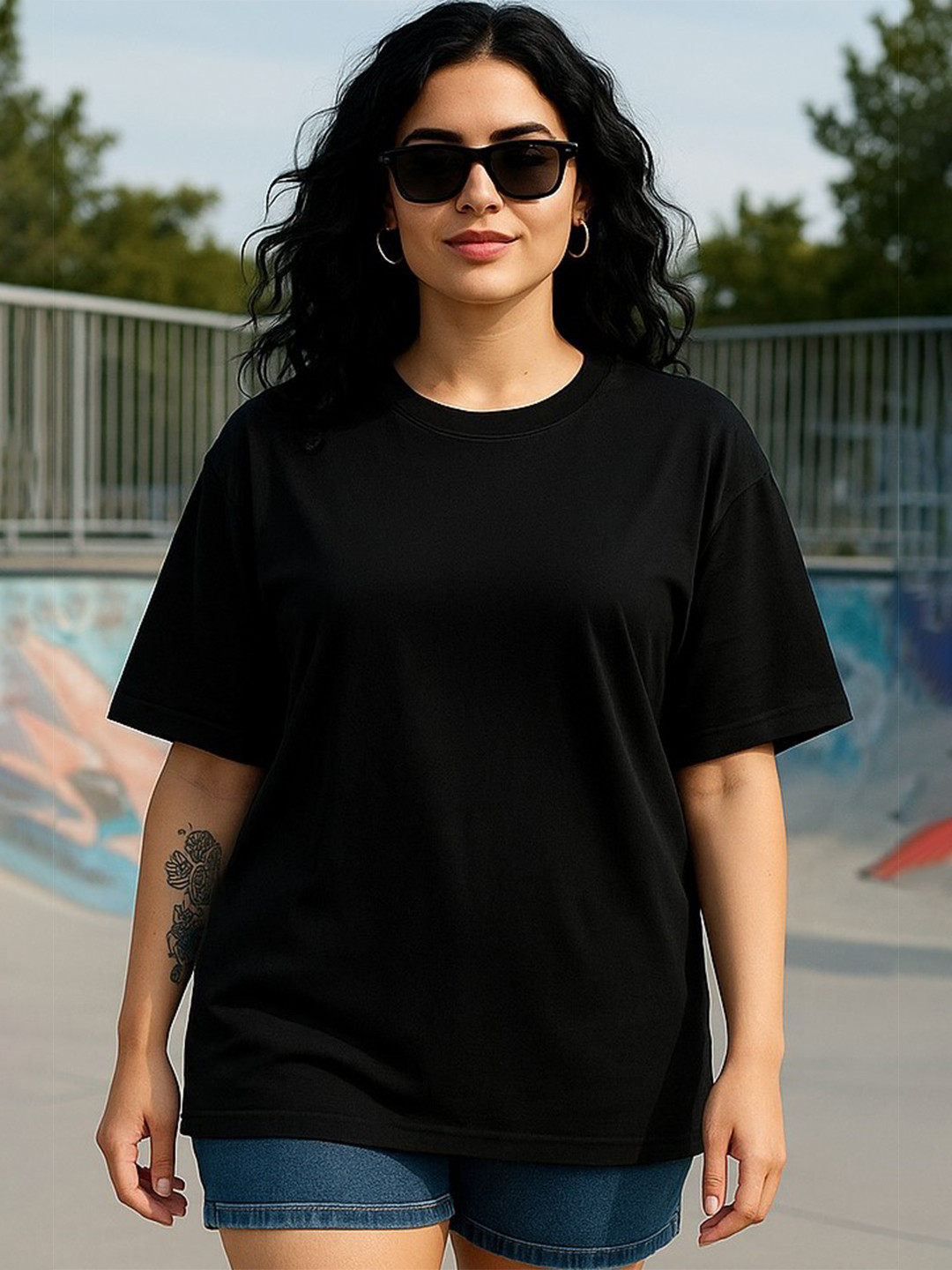 MORSE CODE Oversized Pure Cotton T-shirt