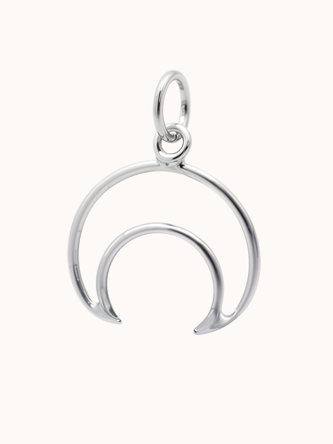 HighSpark Women Silver Crescent Moon Contemporary Pendants