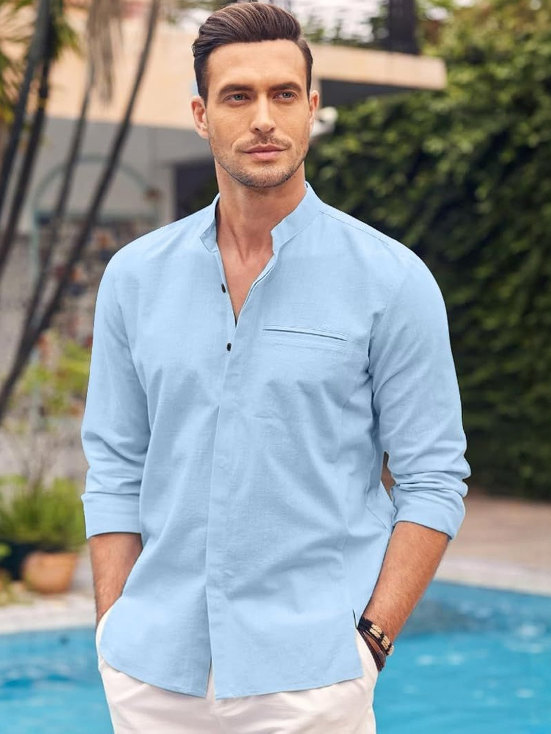 Bellstone Men Casual Solid Slim Fit Shirt