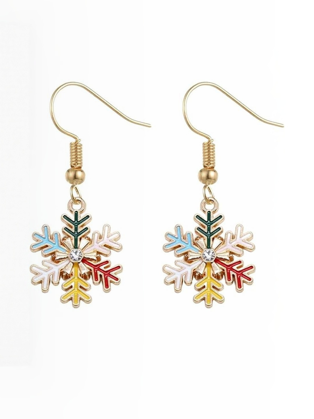 EL REGALO Artificial Stones Floral Christmas Drop Earrings