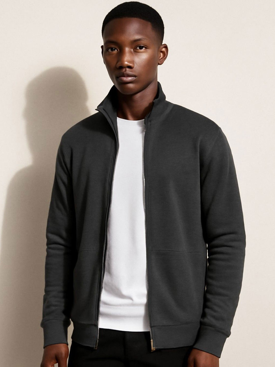 Parcel Yard Men Front-Open Sweatshirt