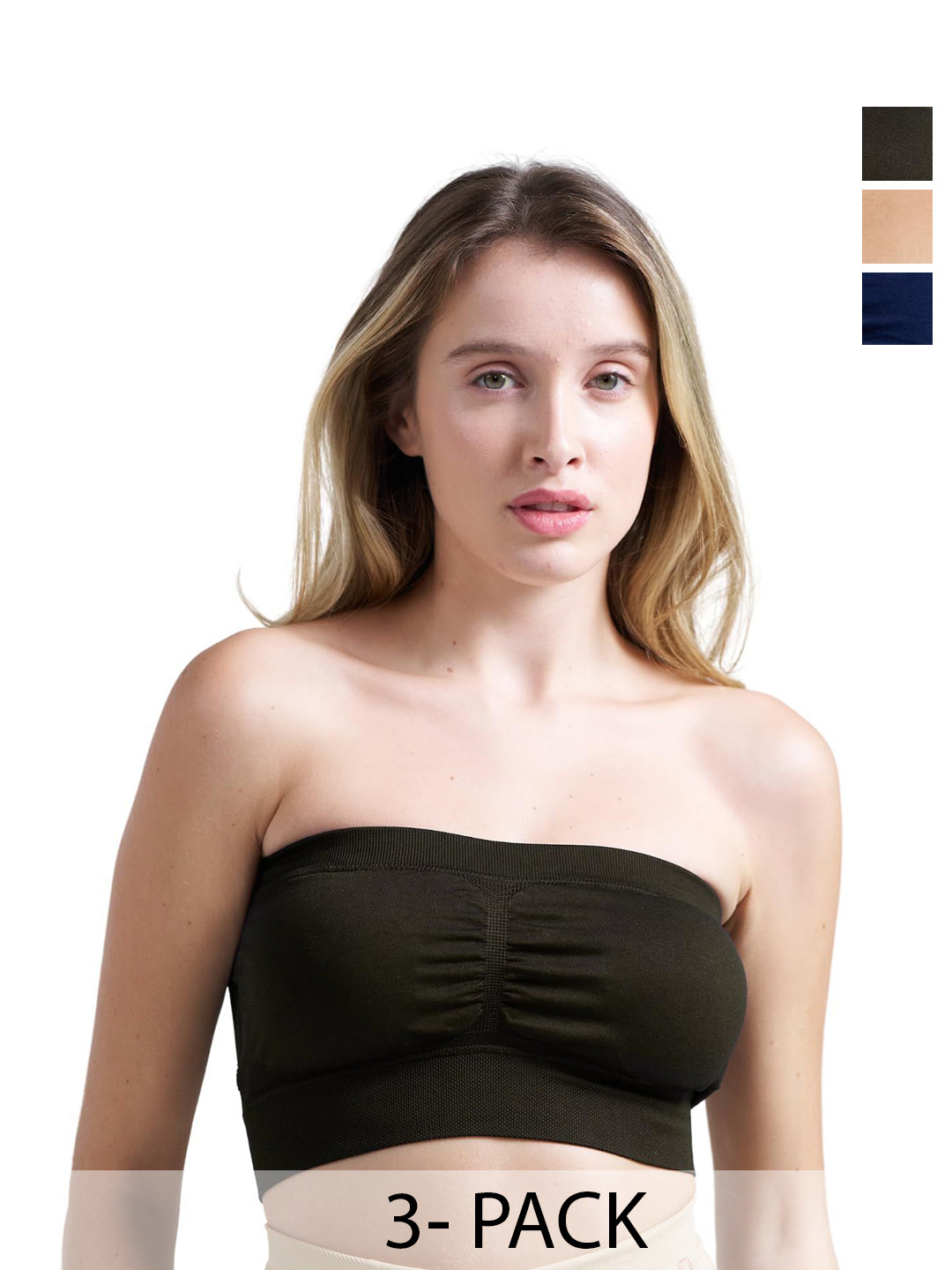 Munns & Mars Pack Of 3 Full Coverage Bandeau Bra