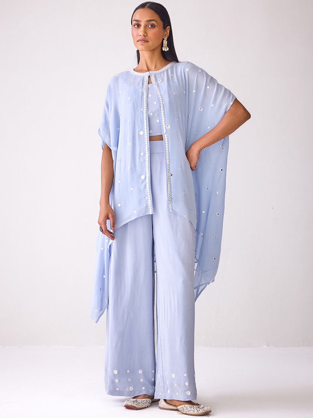 Ancestry Women Embroidered Overlay Shrug