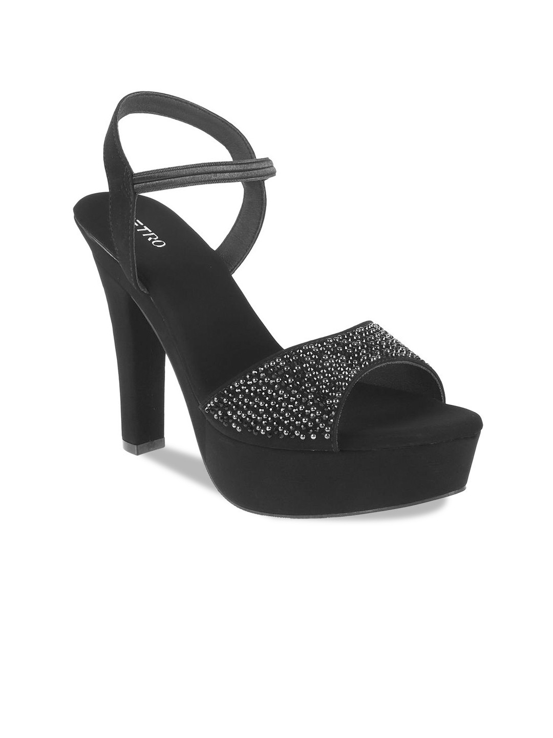 Metro Women Embellished High-Top Platform Sandals