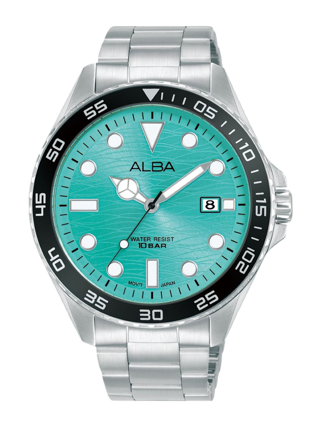Alba Men Patterned Dial & Stainless Steel Bracelet Style Straps Analogue Watch AS9V61X1
