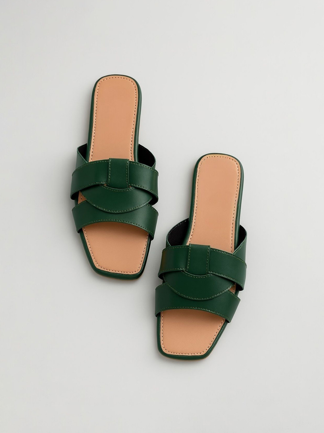 Enjee Women Open Toe Flats with Buckles