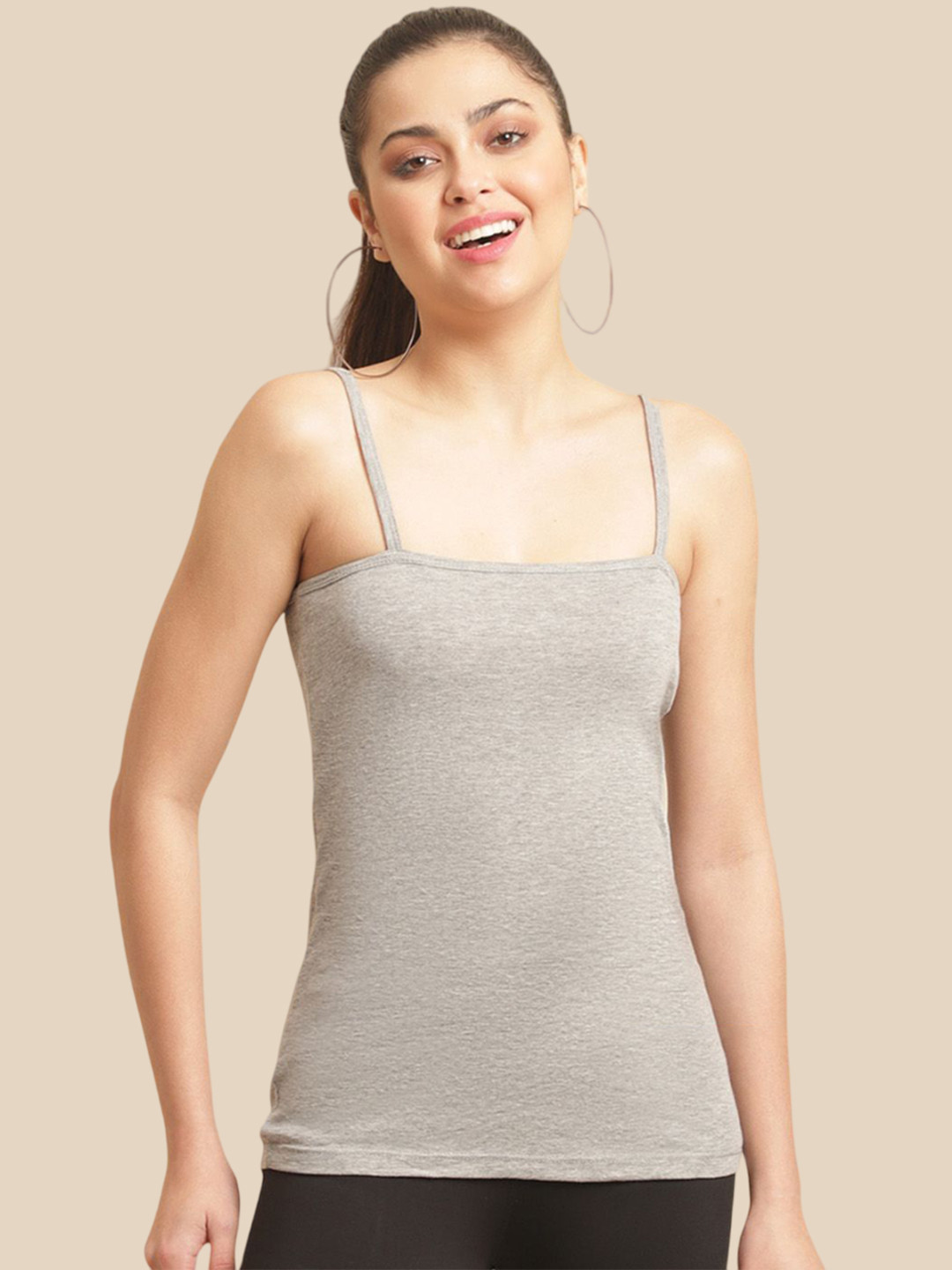 FBAR Square Neck Sleeveless Non-Padded Pure Cotton Camisole