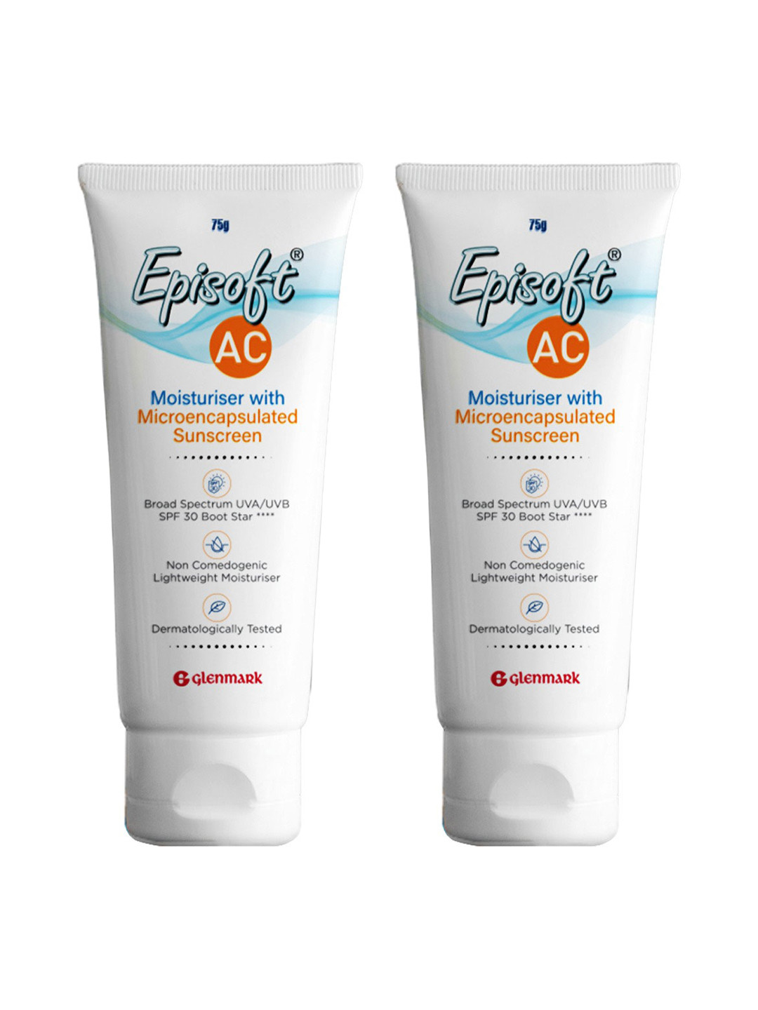 Episoft Set of 2 SPF30+ AC Moisturizer with Microencapsulated Sunscreen - 75 g each
