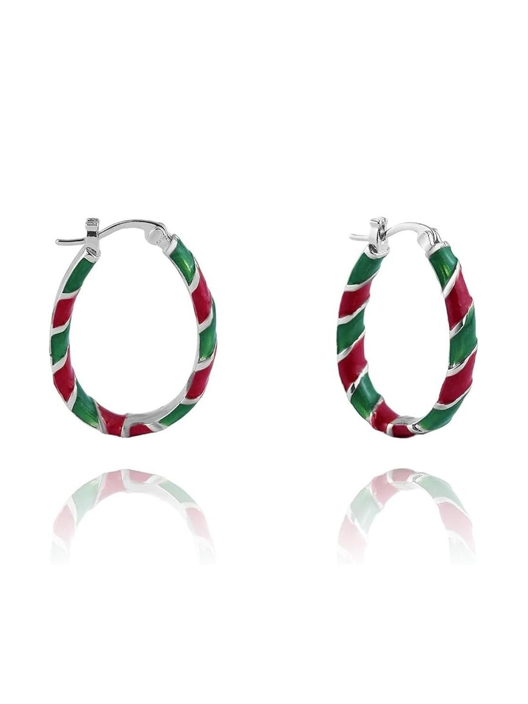EL REGALO Contemporary Hoop Christmas Earrings