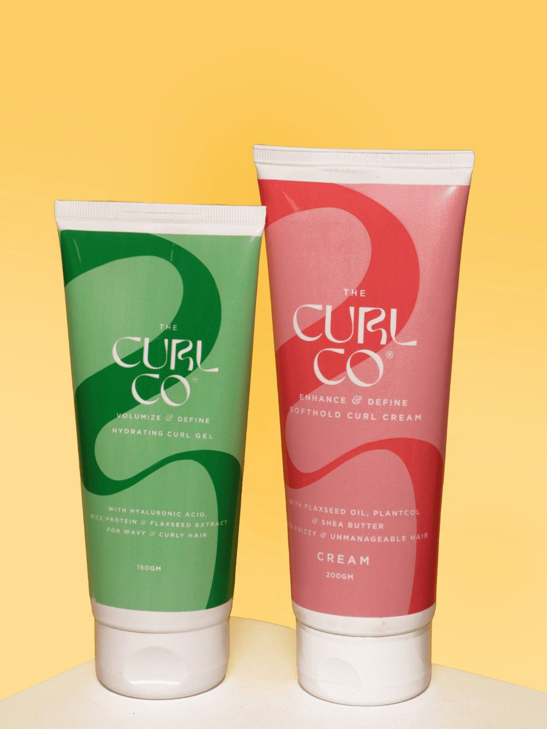 The Curl Co Set Of 2 Hydrating Curl Gel- 150 g & Softhold Curl Cream- 200 g