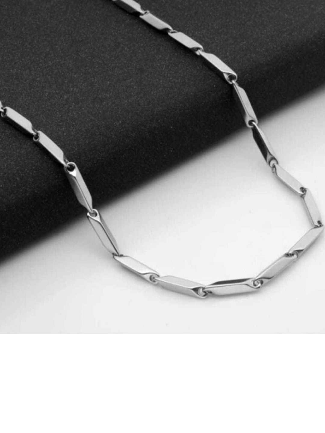 Krimik Fashion Unisex Silver Plated Minimal Chain