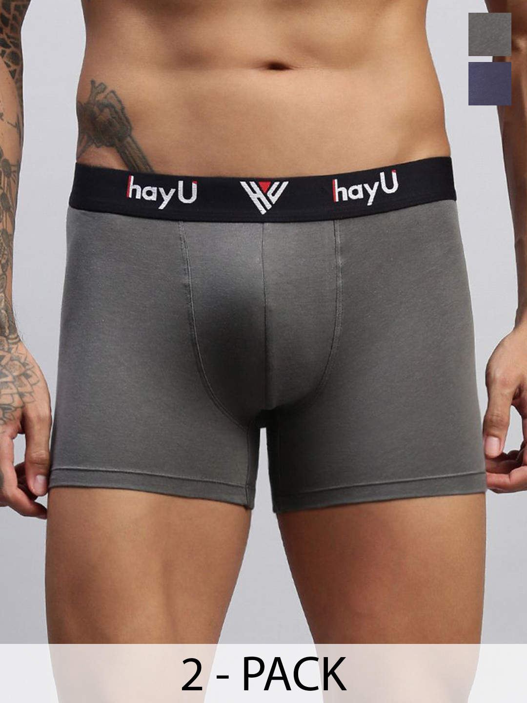 HAYU Pack Of 2 Long Trunks HUTR_001_GYBUI_S_2PC