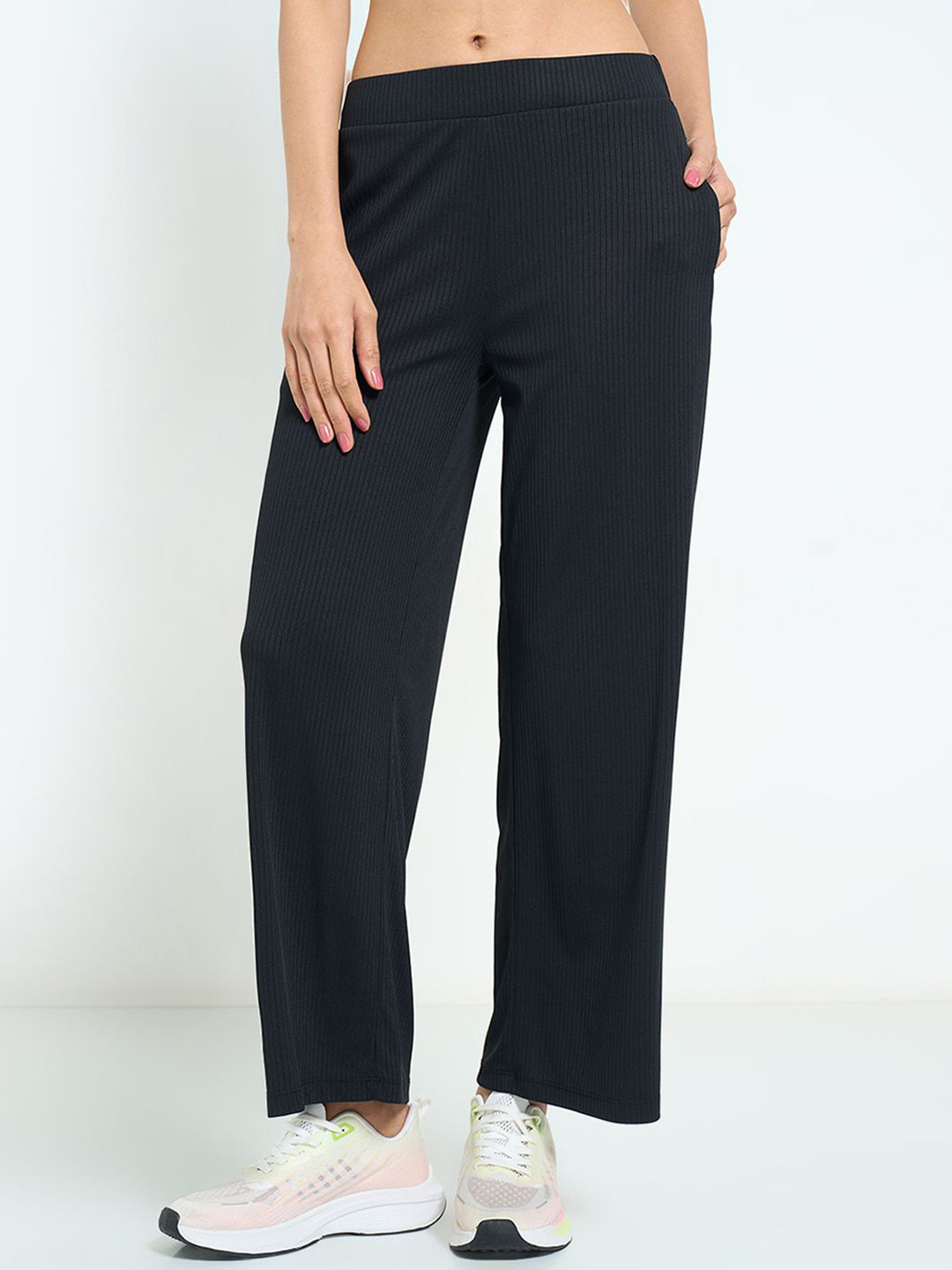 Ajile by Pantaloons Women High-Rise Easy Wash Pleated Trousers