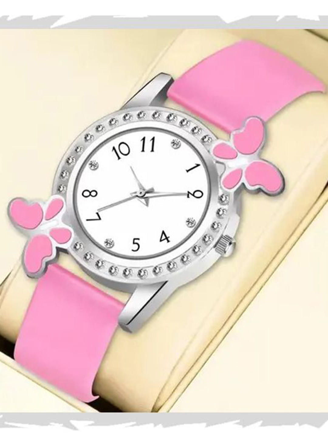 FROZIL Girls Round Dial & Regular Straps Analogue Watch BF Pink-Single