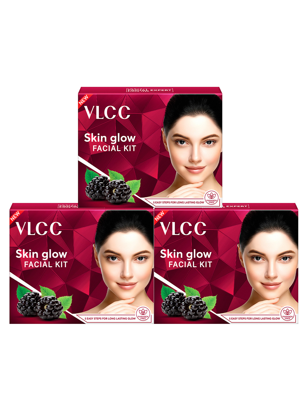 VLCC Set Of 3 Skin Glow Facial Kit - 25 g Each