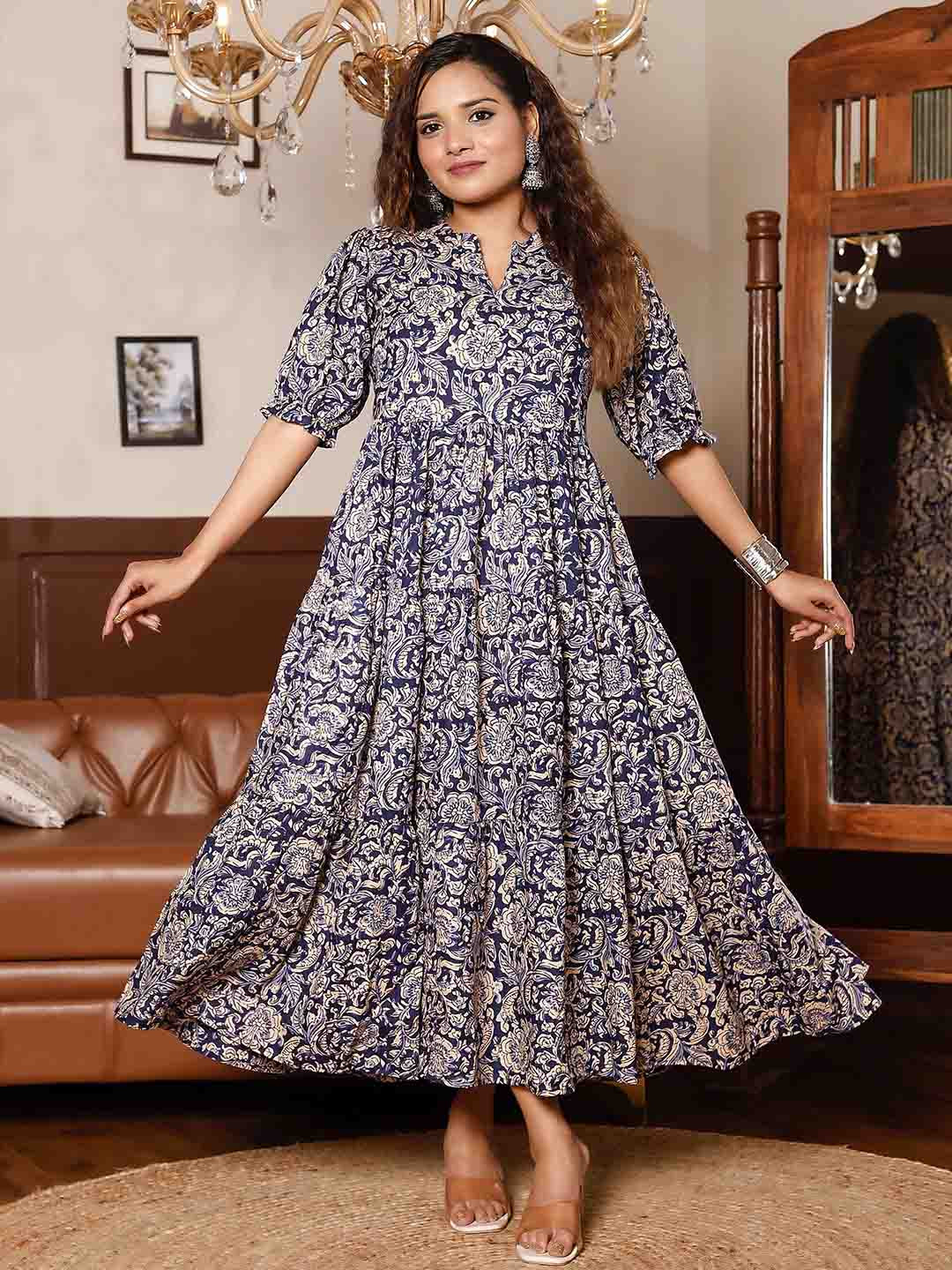 PRESHA Women Floral Printed Anarkali Kurta