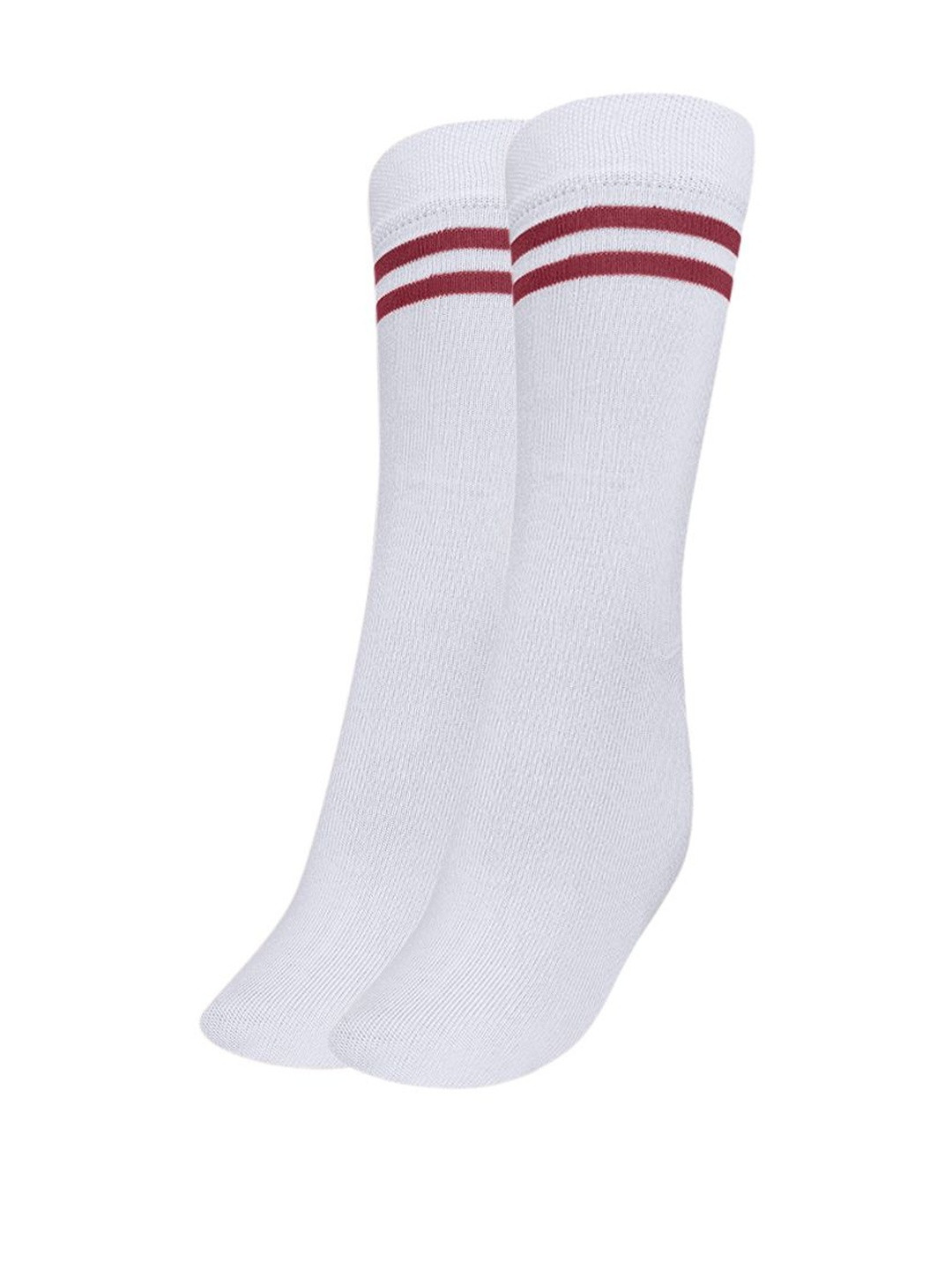 MUKHAKSH Boys Pack Of 5 White Cotton Calf Length Socks