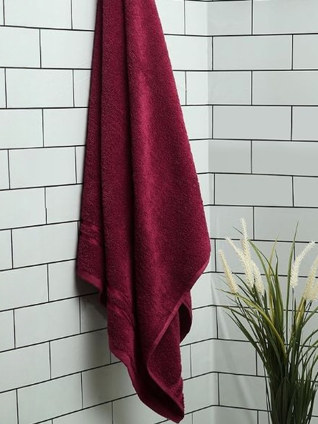Signature Maroon 1 Cotton 350 GSM Bath Towel