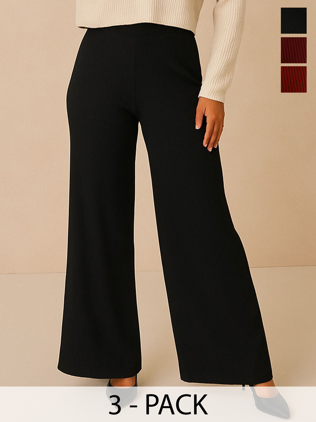 Fabflee Women Pack of 3 Trousers