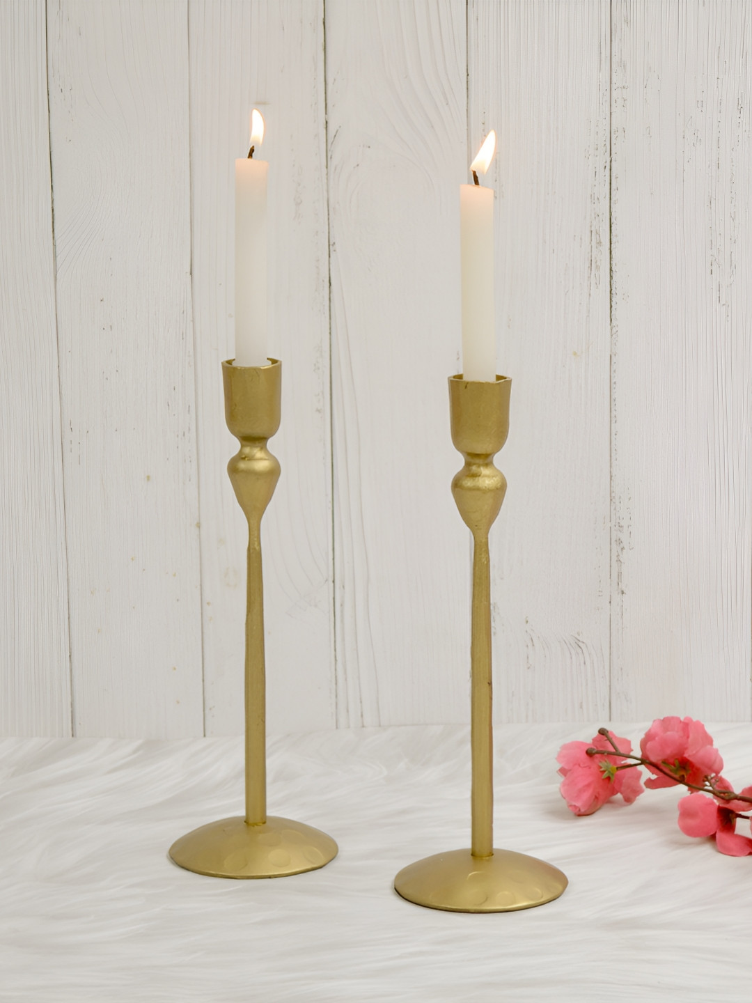 Maison Modern Gold-Toned 2 Pieces Candle Holders