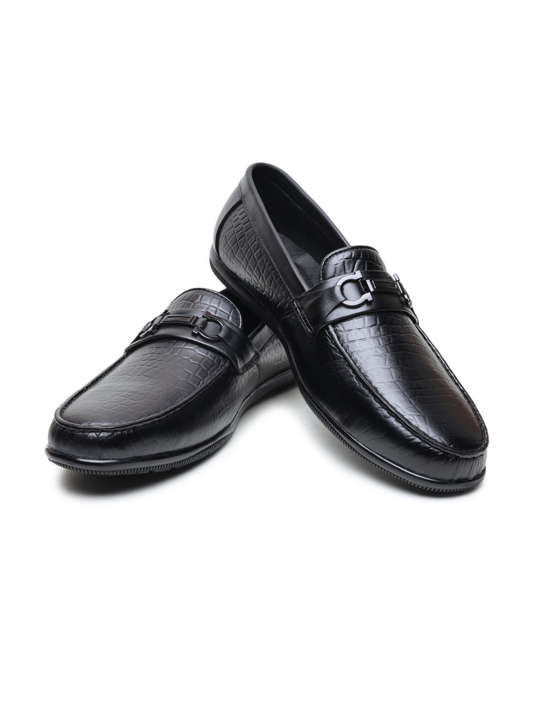 Hayes London Men Black Formal Loafers Shoes