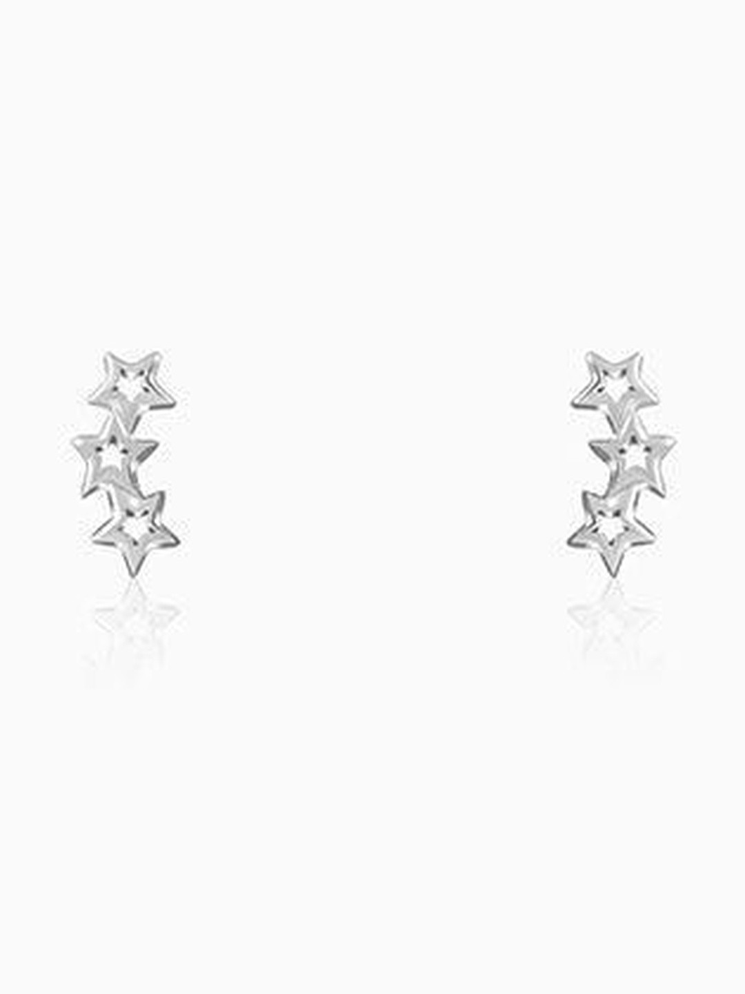 GIVA 925 Silver Rhodium-Plated Star Shaped Studs Earrings