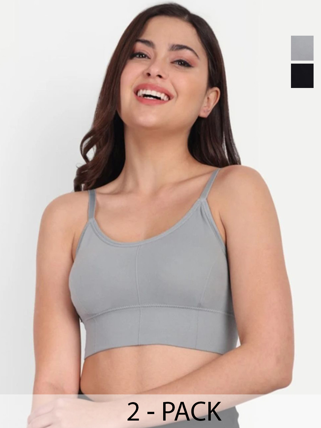 ALLIANCE OVERSEAS  Pack Of 2 Padded Bra ALLIANCE-OVERSEAS-646-BG-2Pcs-28A-Multi