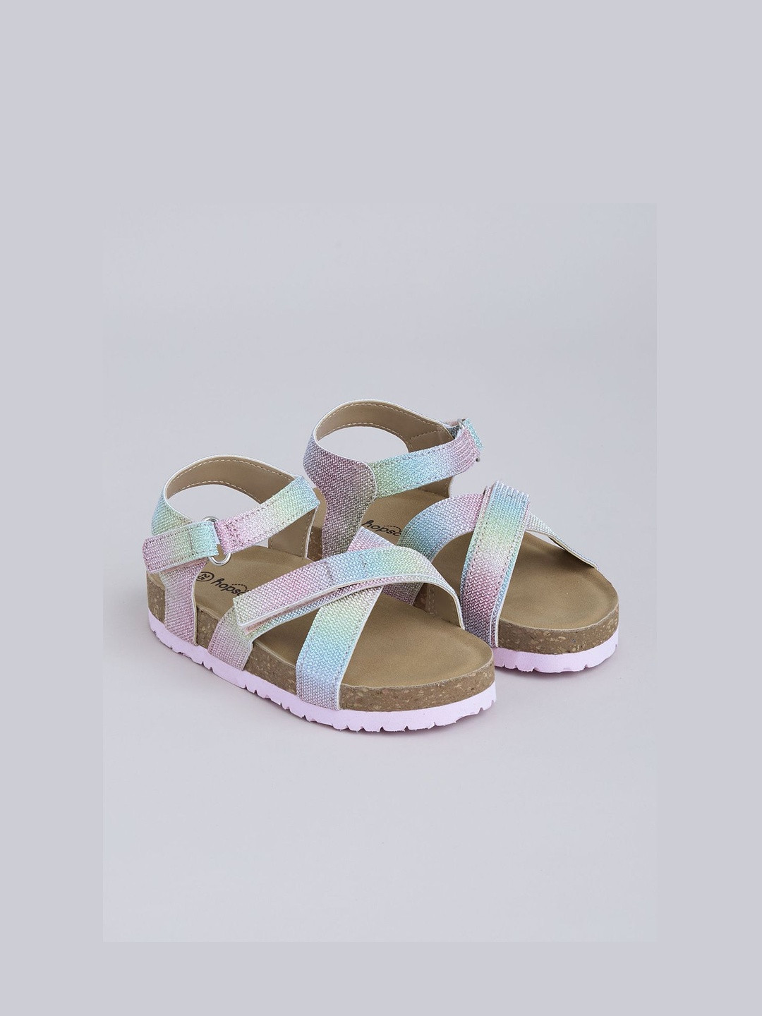 Hopscotch Glitter Velcro Sandals