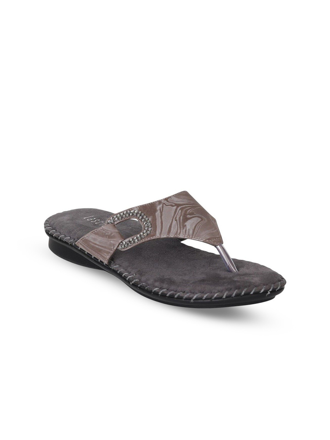 Lascia Women Printed T-Strap Flats