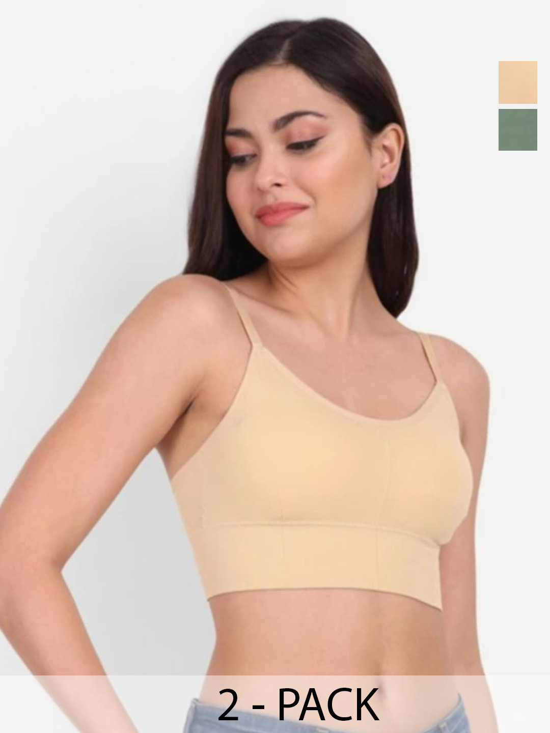 Megir Women Pack of 2 Full Coverage Lightly Padded Everyday Bra