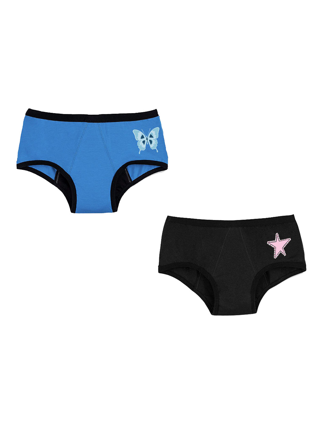 You Got Plan B Girls Pack Of 2 Mid-Rise Anti Bacterial Period Briefs PP-2PackBB-10-12