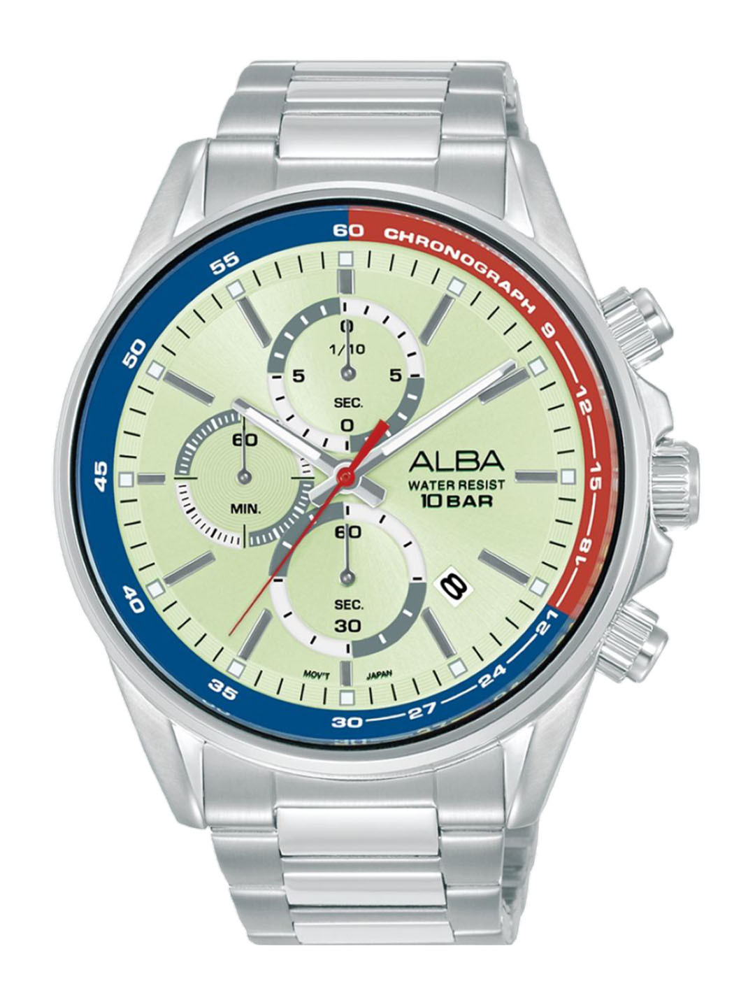 Alba Men Patterned Dial & Bracelet Style Straps Analogue Watch AM3A53X1