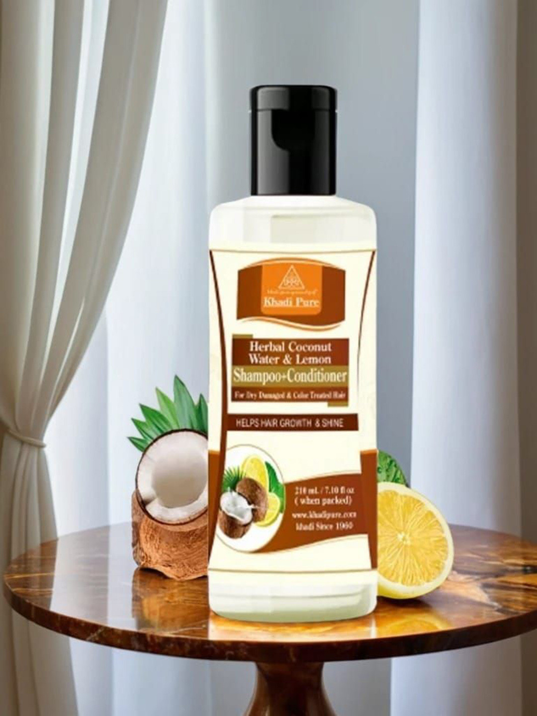 Khadi Pure Herbal Coconut Water & Lemon Shampoo + Conditioner - 210 ml