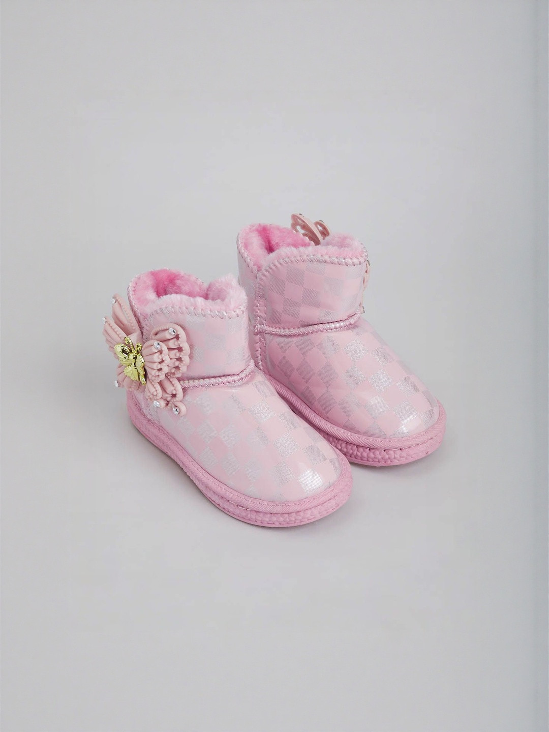 Hopscotch Girls Checkered Snow Boots