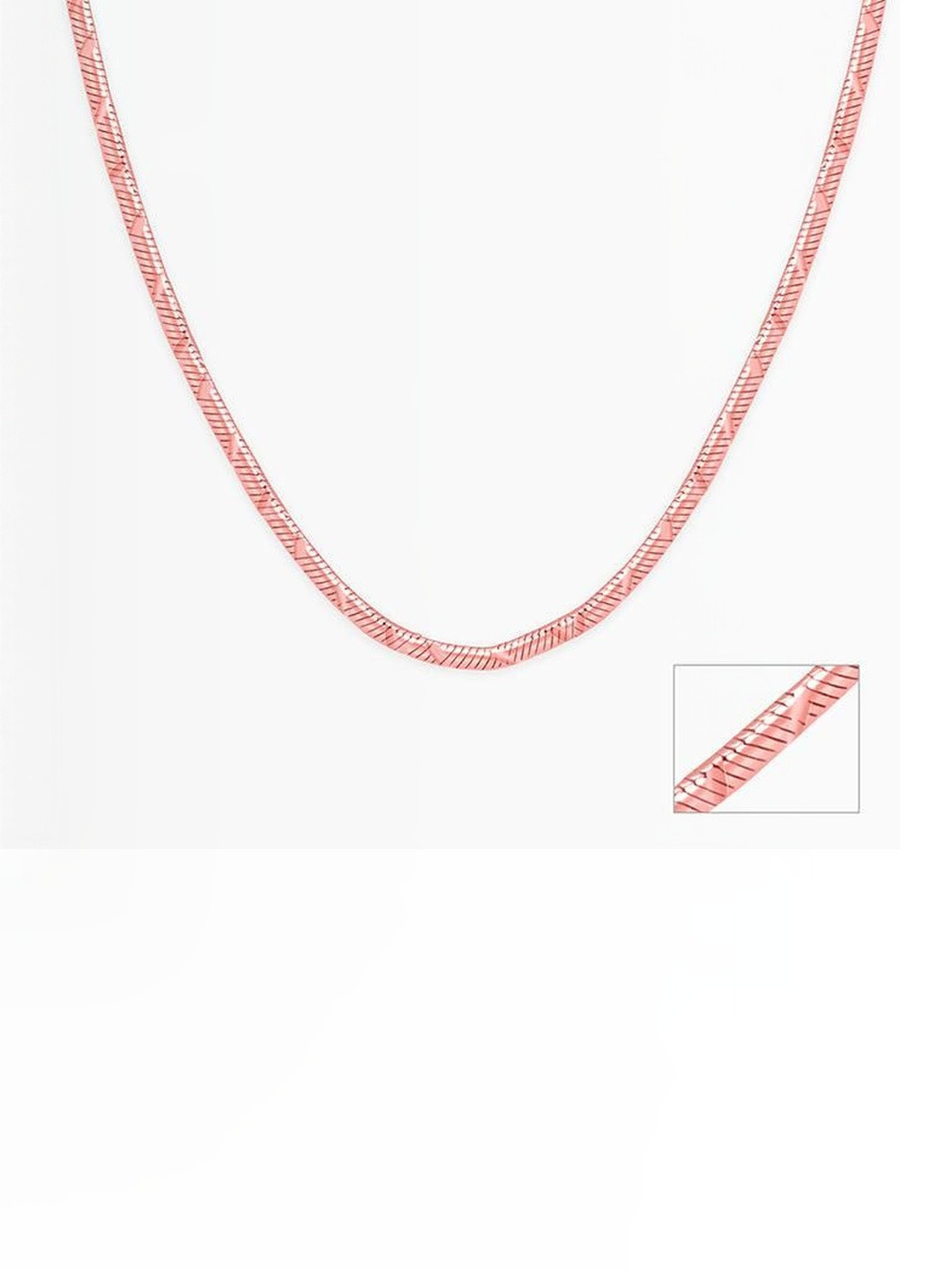GIVA 925 Sterling Silver Rose Gold-Plated Minimal Layered Snake Shine Chain
