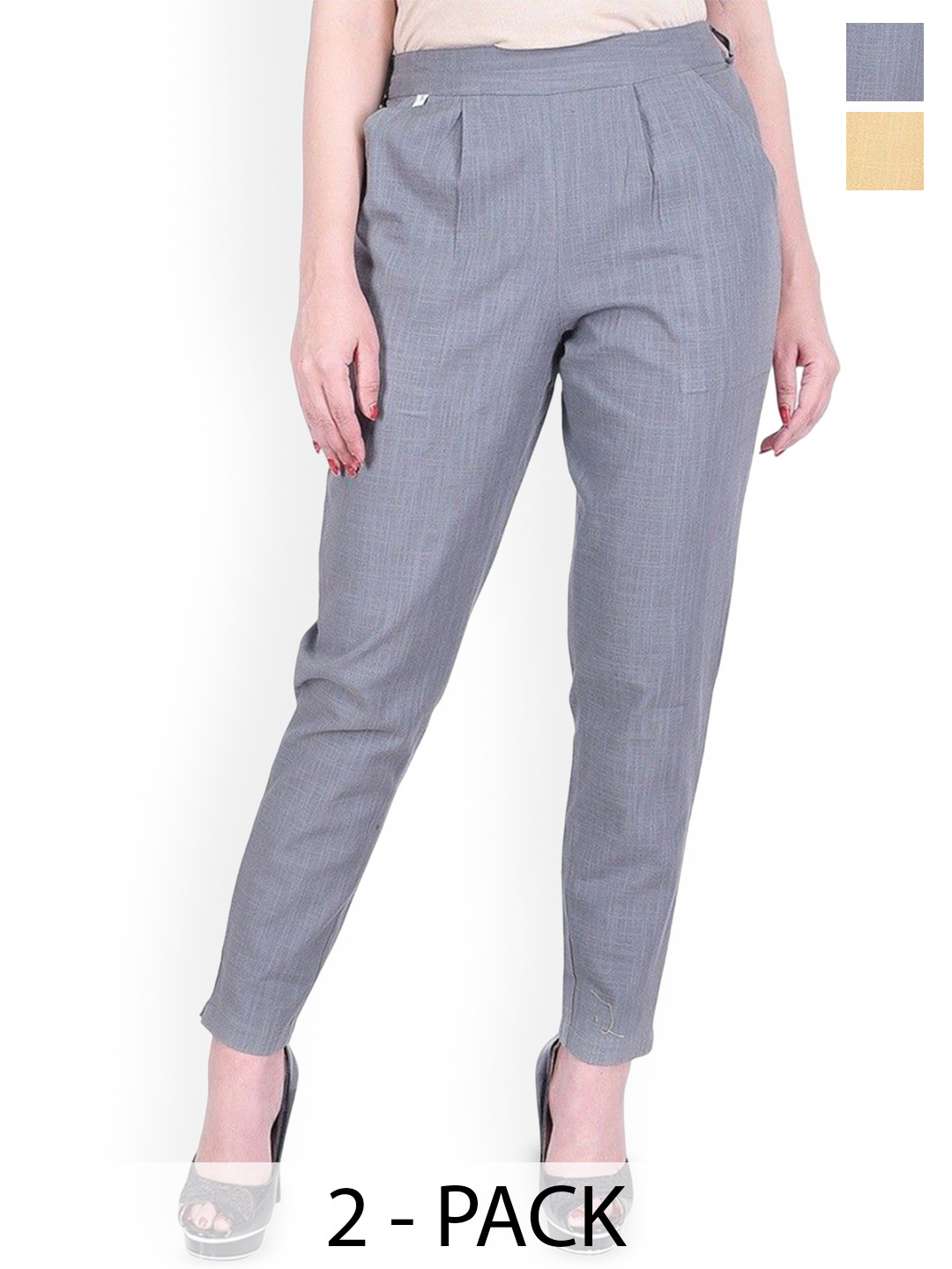 Neelokurti Women Pak Of 2 Peg Trousers