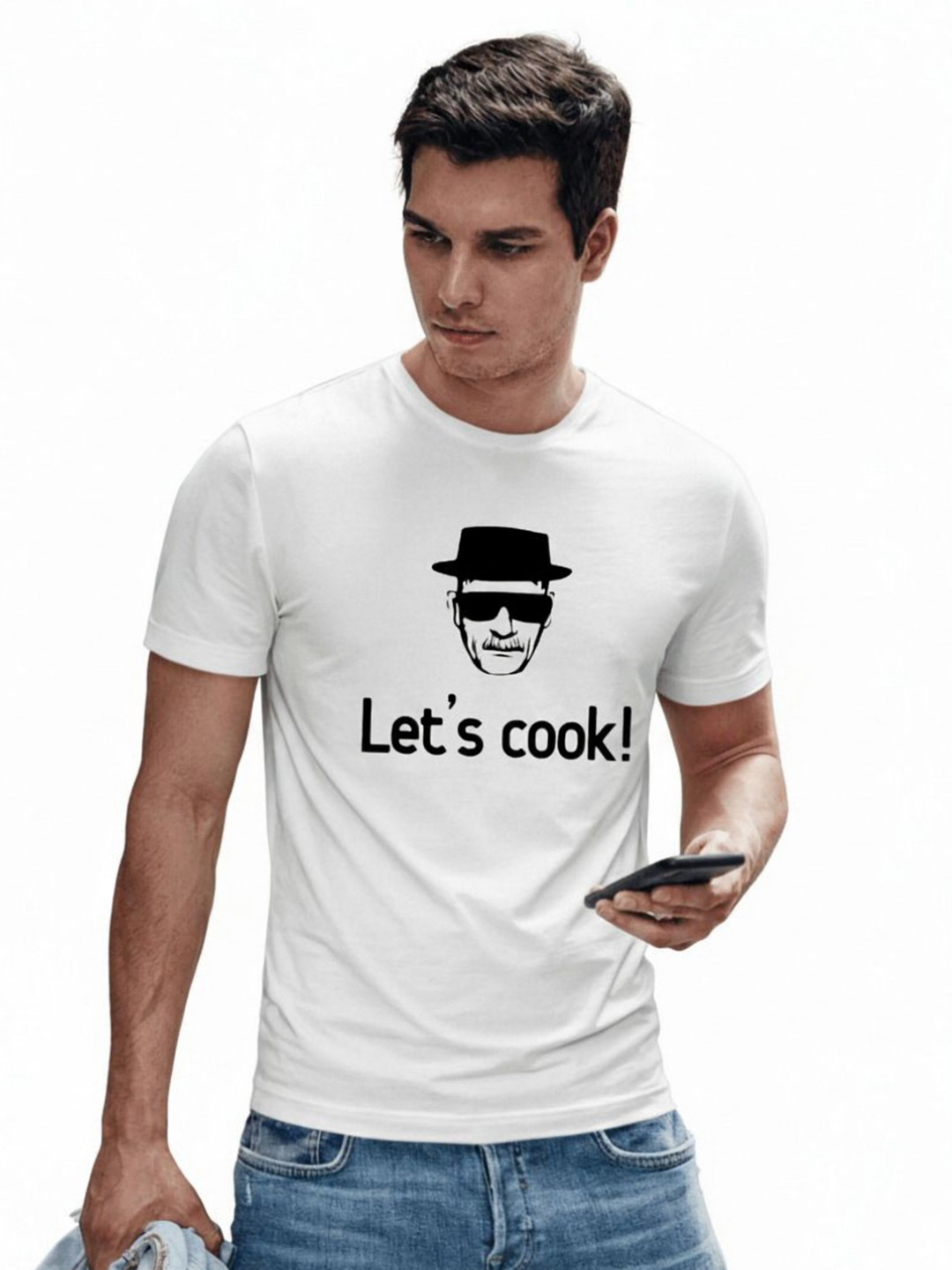 AMIGOS Men Breaking Bad Graphic Printed Round Neck Cotton T-shirt