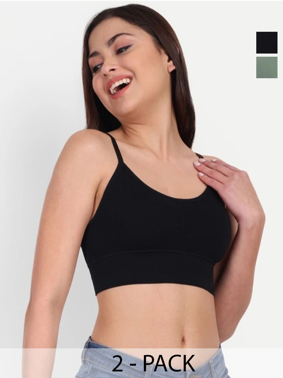 LE CRAF Pack Of 2 Cotton Full Coverage Lightly Padded Bras
