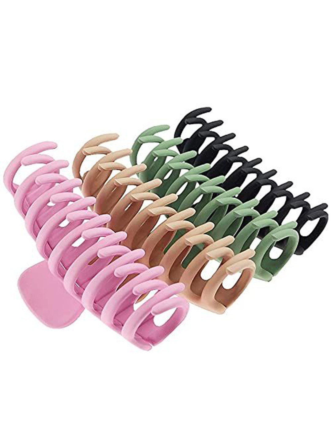 HANDBAG COLLECTION  Girls Pack Of 4 Big Claw Hair Clips