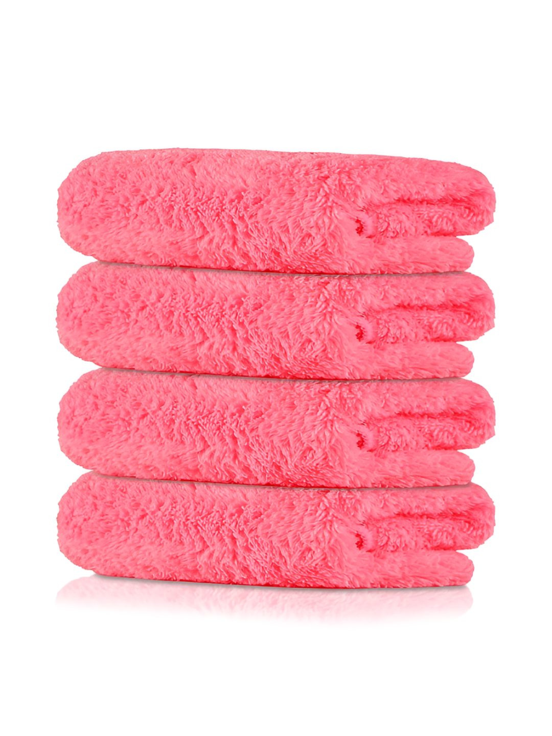 Aura Pink 4 Pieces Microfiber Cleaning Cloths