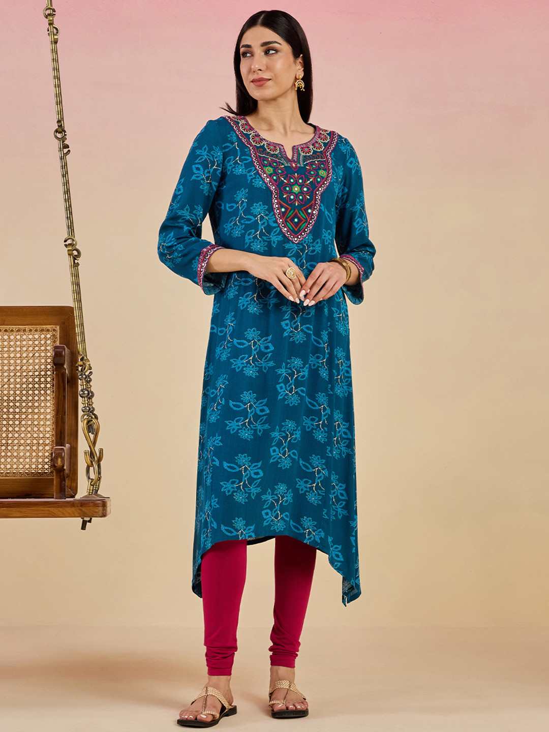 Lakshita Women Teal Modal Kurtas