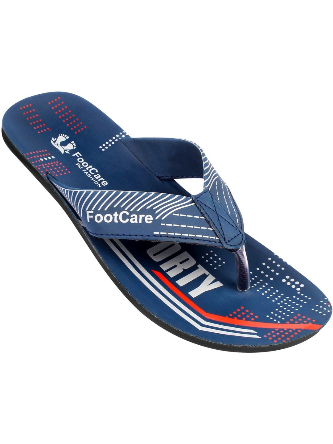 FOOT CARE Printed Thong Flip-Flops