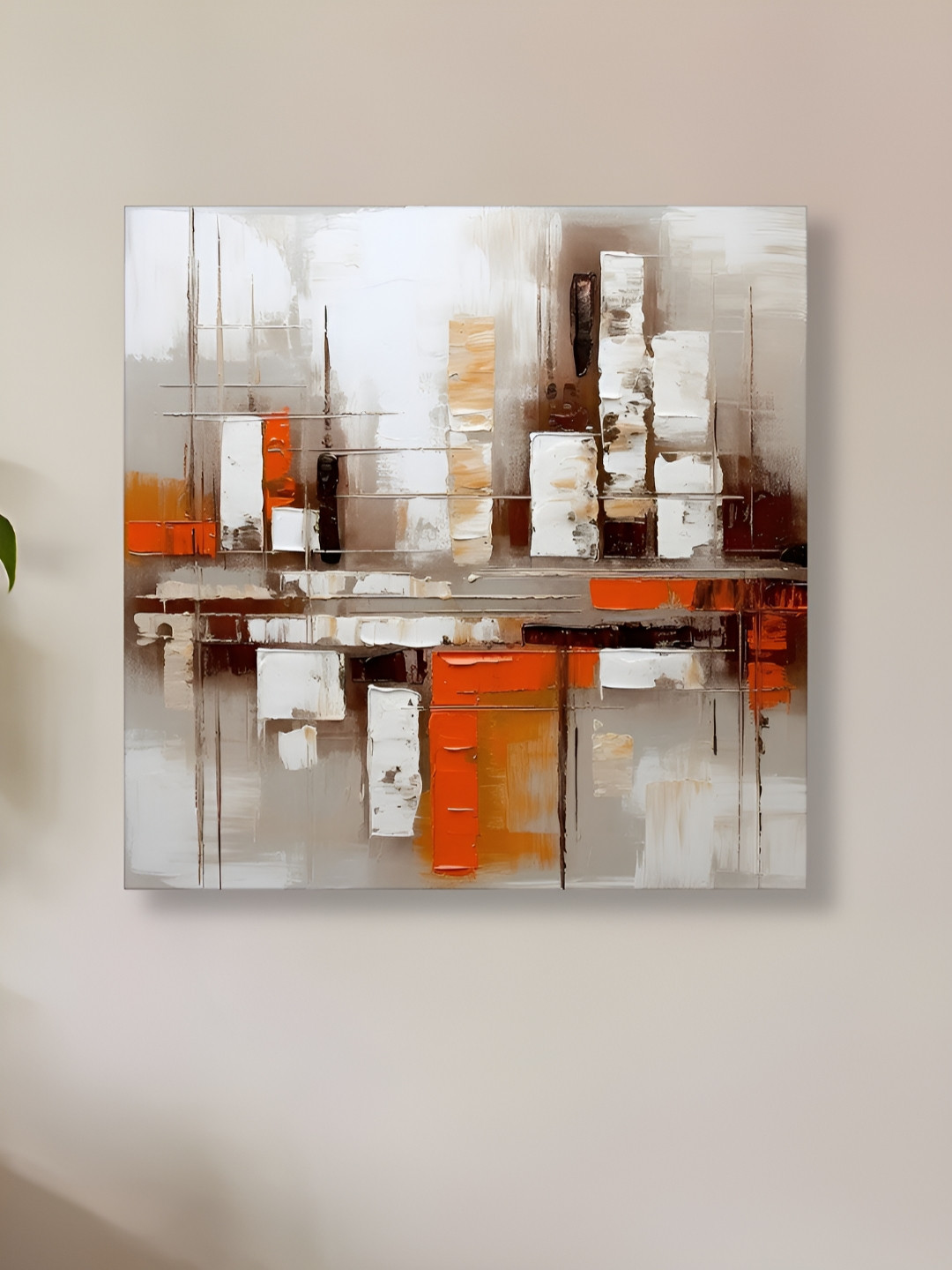 Myntra Elegant Homes Multicoloured Canvas Abstract Wall Paintings