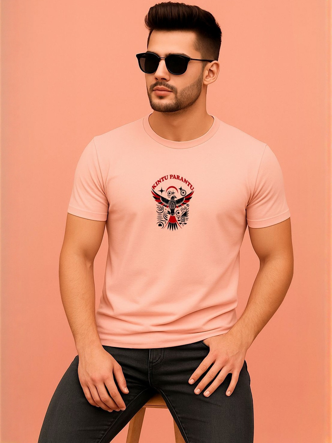 Kasendra Printed Round Neck T-shirt