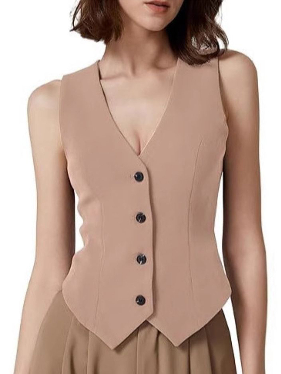 StyleCast Women Plunge Neck Sleeveless Vest Top